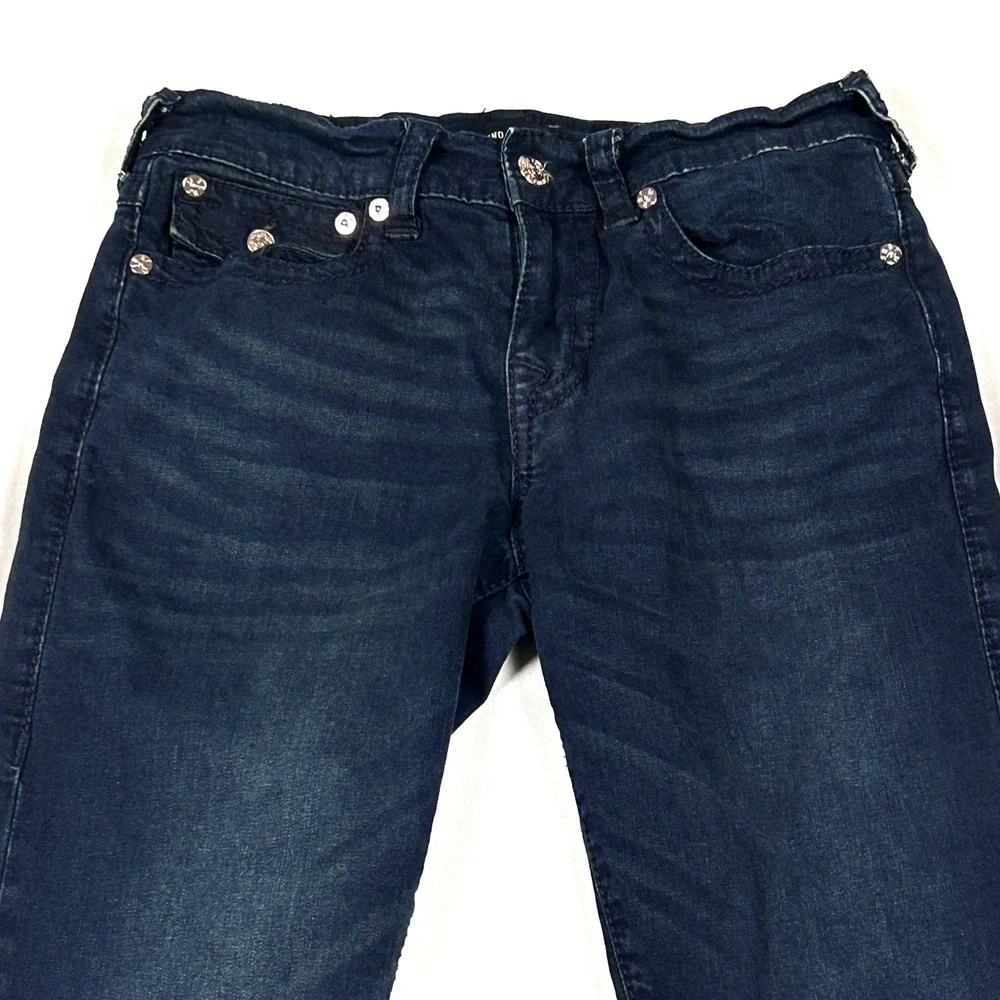 True Religion Geno Flap Big T Mens Relaxed Slim Cotton 30 Dark Wash Y2K Jeans
